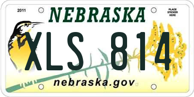 NE license plate XLS814