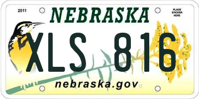 NE license plate XLS816