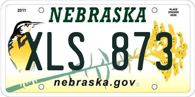 NE license plate XLS873