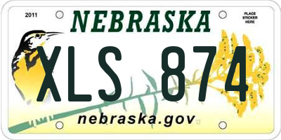 NE license plate XLS874