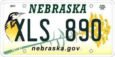 NE license plate XLS890