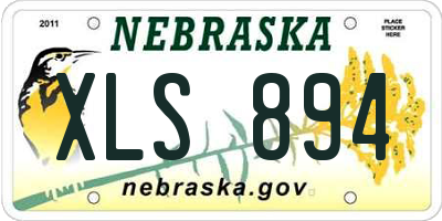 NE license plate XLS894