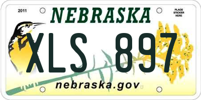 NE license plate XLS897