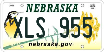 NE license plate XLS955