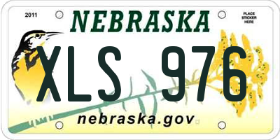 NE license plate XLS976