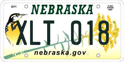 NE license plate XLT018