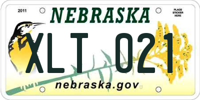 NE license plate XLT021