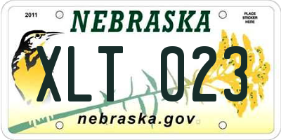 NE license plate XLT023