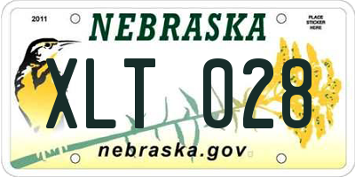 NE license plate XLT028