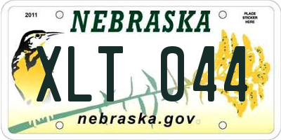 NE license plate XLT044