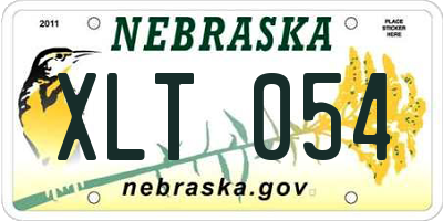 NE license plate XLT054
