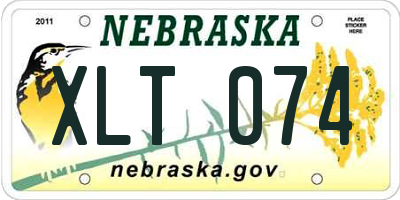 NE license plate XLT074