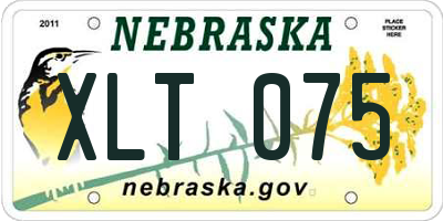NE license plate XLT075