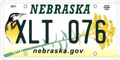 NE license plate XLT076