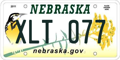 NE license plate XLT077