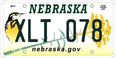 NE license plate XLT078