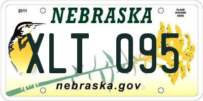 NE license plate XLT095