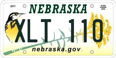 NE license plate XLT110
