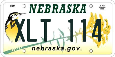 NE license plate XLT114