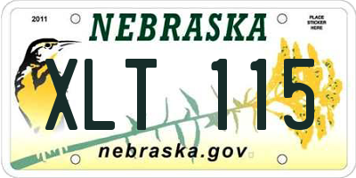 NE license plate XLT115