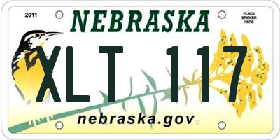 NE license plate XLT117