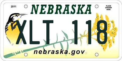 NE license plate XLT118