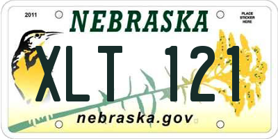NE license plate XLT121