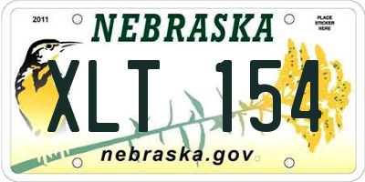 NE license plate XLT154