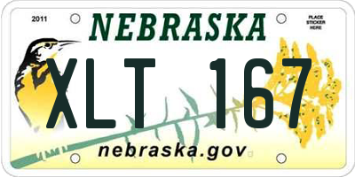 NE license plate XLT167