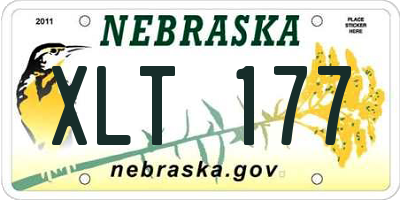 NE license plate XLT177