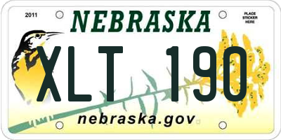 NE license plate XLT190