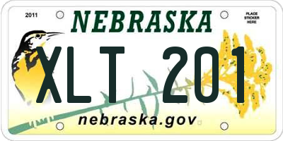 NE license plate XLT201