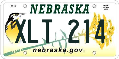 NE license plate XLT214