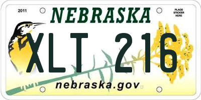 NE license plate XLT216