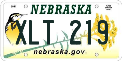 NE license plate XLT219