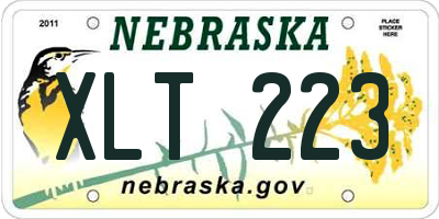 NE license plate XLT223