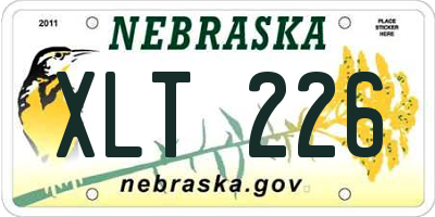 NE license plate XLT226