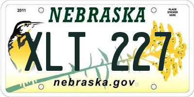 NE license plate XLT227