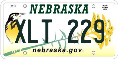 NE license plate XLT229