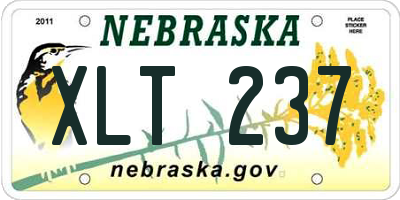 NE license plate XLT237