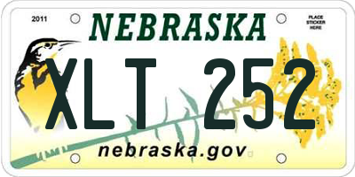 NE license plate XLT252