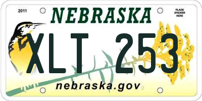 NE license plate XLT253