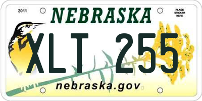 NE license plate XLT255