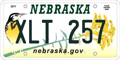 NE license plate XLT257