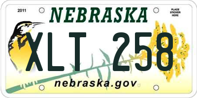 NE license plate XLT258