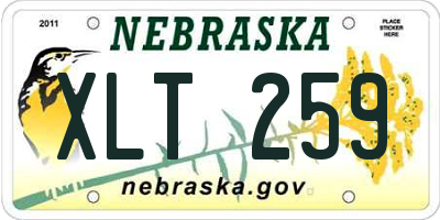 NE license plate XLT259