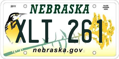 NE license plate XLT261