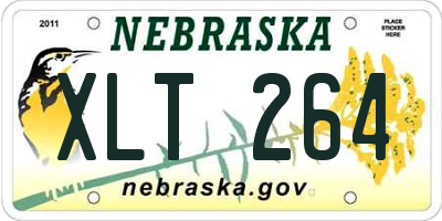 NE license plate XLT264