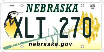 NE license plate XLT270