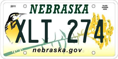 NE license plate XLT274